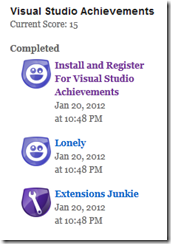My Visual Studio Achievements